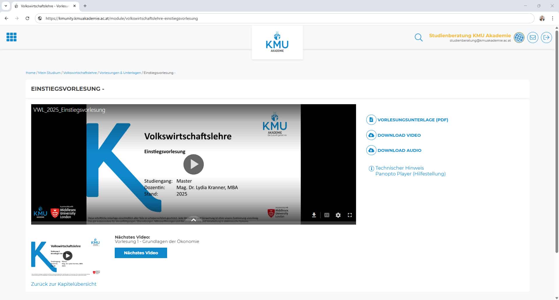 Online-Campus Vorlesungsunterlage - kmunity